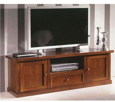 Lo Scrigno ARREDAMENTI MOBILE PORTA TV Arte Povera W587/N IN LEGNO MASSELLO E MDF 42 X 160 X 55 (IMBALLO ORIGINALE IN CASSA)
