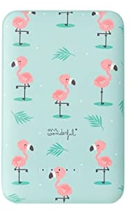 Mr Wonderful Power Bank 5000 mAh, batería Externa inalámbrica Wondee Flamenco con certificación Qi, Carga rápida de 5 W para telefono movil X, 11, 11 Pro, Tablets, auriculares y más