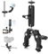 UTEBIT Magic Arm Super Clamp Klemme Krebsscherenklammern Action Kamera Halterung mit 360° Kugelkopfarm mit 1/4 Schraube und 3/8 Gewinde-Loch, Handy KameraHalterung Kompatibel für GoPro