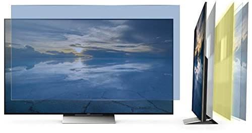 Film de protection d'écran TV - Antireflet et anti-rayures pour moniteur 32-75 pouces, film protecteur anti-lumière bleue pour écrans LCD, LED, 4K OLED et QLED HDTV/B / 75 Inches 1645x930 mm
