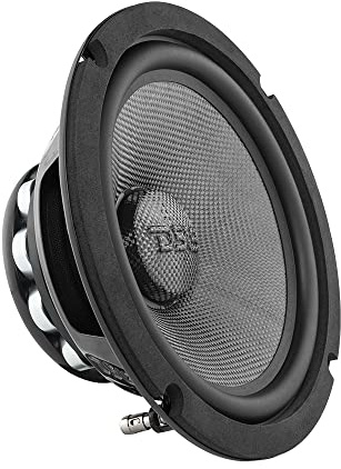 DS18 PRO-CF8.4NR 8 Inches Water Resistant Loudspeaker - Mid-Bass Carbon Fiber Cone and Neodymium Rings Magnet 600 Watts 4-Ohms - Ideal for Motorcycle & Motorsports (1 Speaker)