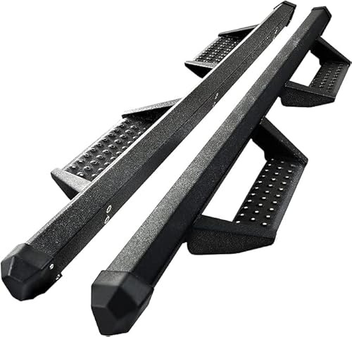SMANOW Running Boards Compatible with 2019-2025 Dodge Ram 1500 Crew Cab (Excl. Ram 2500 3500), Dual-Stage Textured Black Powder, 3 Inches Running Boards for Dodge Ram 1500 Crew Cab.