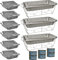 Disposable Chafing Dish Buffet Kit - 3 Full-Size Sets - Food Warmers for Parties, Incl. 3 Wire Racks, 6 Chafing Fuels, 3 Aluminum Water Pans, 6 Food Pans, 6 Lids - Catering Servers Supplies Set