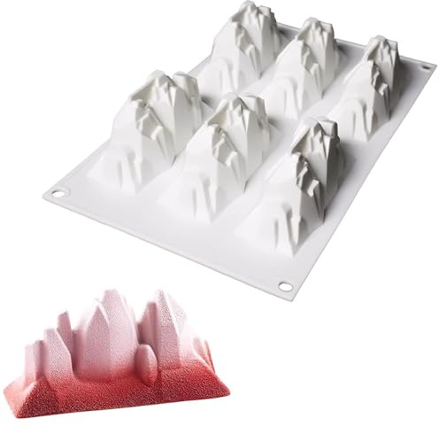 LATRAT Moules en silicone pour gâteaux en forme de montagne - Moule à gâteau - Moule à gâteau - Moule à dessert - Mousse au chocolat - Outil de décoration de gâteau