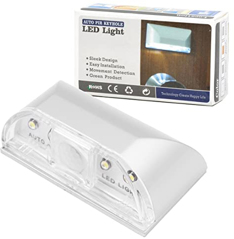 Shiwaki Lampada Keyhole Light, Rilevatore di Movimento del sensore Automatico Wireless Porta Sensore Automatico del Buco della Serratura Luci del Rubinetto della Luce Lampada da Parete della