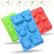 SUNCHE Weihnachten Silikonformen, 3D Silikon Seifenformen, DIY Silikonform Werkzeuge, 6-Cavity Weihnachts Fondant Formen - mit Form von Schneemann Rentier Schlitten, für Kuchen Backen, 3 Stück
