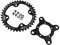 Oniissy Kettenblatt 104 BCD schwarz 38T schmal breit Einzelkettenblatt mit Kettenblatt Spider Drive Motoradapter für Bafang BBS01/02 Motor für Rennräder, Mountainbikes, BMX Bike