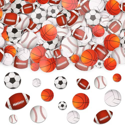 JULBEAR Sportaufkleber aus EVA-Schaumstoff für Kinder, selbstklebende Aufkleber in mehrfarbig, für Kunst, Handwerk, Dekoration, Zubehör, einschließlich Basketball, Fußball, Volleyball, Partyzubehör,