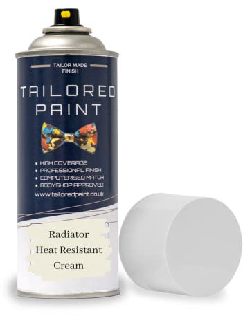 Premium Radiator Aerosol Spray Paint 400ml - Heat Resistant up to 100ºC - Quick Drying & No Primer Required - Exterior Surfaces of Radiators, Hot Water Tanks & More (400ml (1 Pack) Spray, Cream Matt)