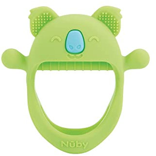 Nuby Beißhandschuhe - Silikon | Beißspielzeug in Koala-Form | sensorisches Spielzeug | 3+ Monate