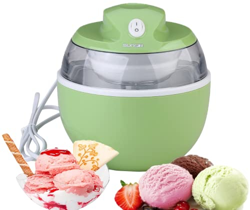 Breadom Heladera eléctrica,heladera de sobremesa,heladera Sorbete Yogur Helado, fácil de Manejar, Adecuada para la Cocina de casa