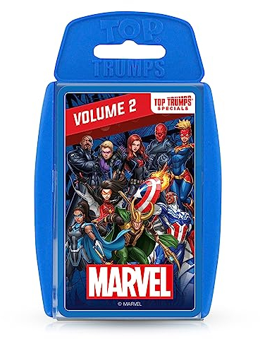 Top Trumps Specials Marvel Universe 2 Card Game, Play with Sam Wilson as Captain America, Miles Morales, Black Widow and Hawkeye, educational gift for ages 8 plus
