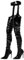 blingqueen Damen Overknee Chaps Stiefel Stiletto Chap Boots Metallic Lack Schwarz 39 EU
