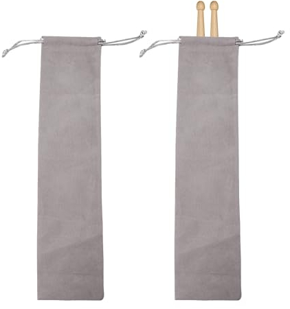 Sac de Baguette Batterie, Sac de Baguette Tambour, Drum Stick Sac, Housse Baguettes, Sac De Baguette De Tambour, Sac pour flûte, Portable Sac De Rangement de Drum Sticks, 45 X 10cm, 2 Pièces