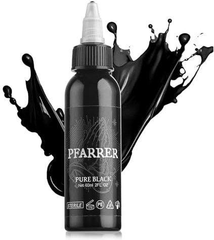 PFARRER Tattoo Farbe black 2oz(60ml) hautfreundlich USA Standard Tattoo Farbe schwarz Pure Black TI7003-60-001