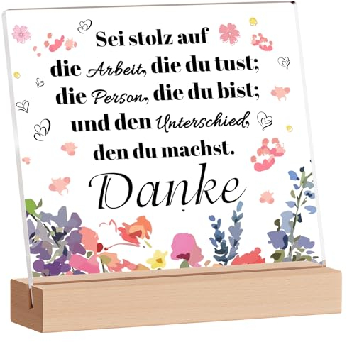 PRSTENLY Dankeschön Geschenke für Frauen, Geburtstagsgeschenke, Dankeschön Acryl Dekoration Geschenke für Frauen Männer, Geschenke Schwester Freund Lehrer Muttertag Valentinstag