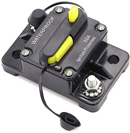Disjoncteur 30-300A double batterie 12V 24V DC, fusible à réinitialisation manuelle, disjoncteur de voiture, Audio de voiture, récupération automatique en ligne (Color : 30a)