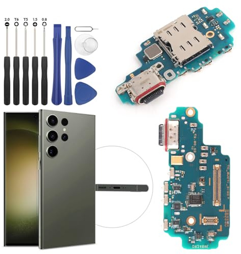 RongZy Dock Connector für Samsung Galaxy S23 Ultra 5G S918B Ladebuchse mit Flex Kabel kompatibel mit Samsung Galaxy S23 Ultra 5G S918B USB Typ C Ladeport Ersatz