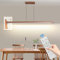Mikeru 120CM Led Pendelleuchten Esstisch, 40w Walnuss Lineare Hängelampe Dimmbar Mit Fernbedienung, 10%-100% Pendelleuchte Einstellung Der Farbtemperatur, Für Küche Esszimmer Esszimmerlampe