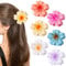 Huiguli 6 Stück Haarklammer Blume, Neu Große Blumenförmige Krallenklammern, Sonnenblumen Haarspangen, Bunt Blumen Haarschmuck für Frauen Damen Dick/Dünn Haar