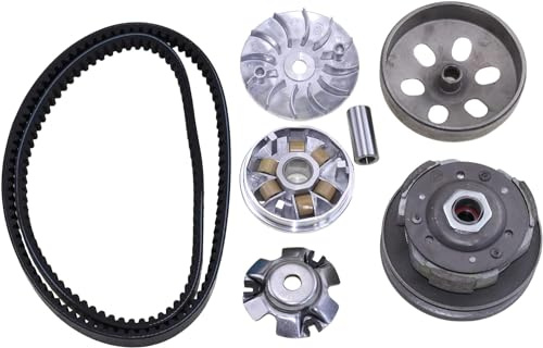Trkimal GY6 150cc Kupplungssatz Austausch des hinteren Kupplungssatzes und Variomatik mit 743, 842 Riemen passend für 125cc und 150cc 4-Takt Motorroller ATV Taotao Roketa Sunl