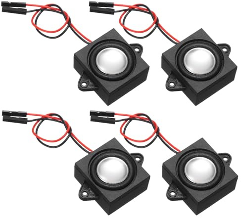 QUARKZMAN 4Pcs 3 Watts 4 Ohms Mini Haut-Parleur Unique, Machine Publicitaire Portable à Gamme Complète, Connecteur de Haut-Parleur, Interface Séparation pour Petits Projets Électroniques