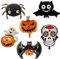 Halloween luftballons set, 6 luftballons halloween deko kinder, Enthält Spinne, Skelett, Fledermaus und kürbis deko Ballons, halloween accessoires Geeignet für halloween party Geburtstagspartys