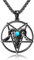 DAYLINLOVE Satanische Kette 925er Sterlingsilber Gothic Ziegen Pentagramm Anhänger Halskette Gotischer Satanischer Verkehrter Schmuck Geschenk für Damen Mädchen Frauen Mutter Unisex Gothic Liebhaber