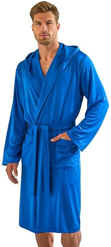 o-day Peignoir pour homme en microfibre de qualité supérieure, pour femme, en microfibre, pour voyage, piscine, salle de sport, doux, peignoir unisexe en microfibre 2.0, Bleu royal, XL