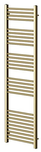 Wholesale Domestic Colore Brushed Brass 1600mm x 500mm Straight Heated Towel Rail