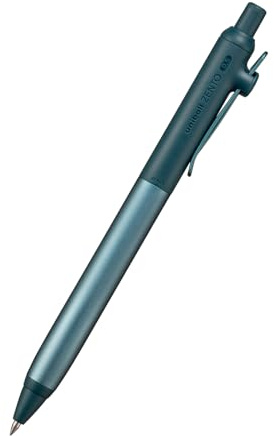 三菱鉛筆 Uniball ZENTO Flow Modell Tintenroller, Griff aus eloxiertem Aluminium, feine 0,5 mm, schwarze Tinte auf Wasserbasis, ultraglatt mit reduzierter Reibung, Jade, UBNZF05.7
