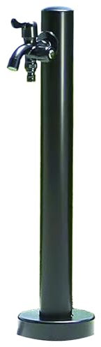 Colonna Acqua Giardino Verticale in Acciaio Inox per Giardino, Fontana da Giardino con Montaggio a Pavimento e Rubinetto a Doppia Uscita, Idrante per Cortile(60cm/24in)