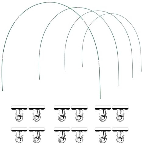 Opilroyn Túnel de Jardín con - Estructura de Invernadero Ajustable | Estacas Portátiles para Cuidado De Cultivos Exterior Fresas Coles Gallinas Aves Y Granizo