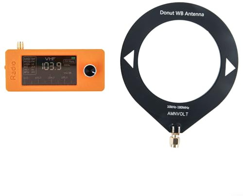 Pumixiy SI4732 Pocket Radio, 0.5-108MHz Mini Receiver, With 1.9 Inch Colour Screen, 800MAh Battery, Full Band Broadcasting, AM FM LSB USB Chip(orange)