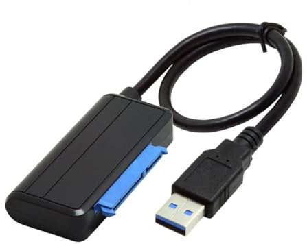 NGFF USB 3.0 Type-A to SATA 7+15 22Pin Adapter Cable 5Gbps Angled Connector for 2.5inch 3.5inch Hard Disk Drive SSD for Desktop Laptop (Need 12V Power Supply)