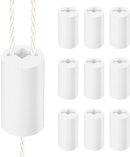 Breakaway Cord Condensers, Strangulation Design Window Blind Pull Cord Safety Baby Proof for Household with Young Kid and Small Pet(White,10)