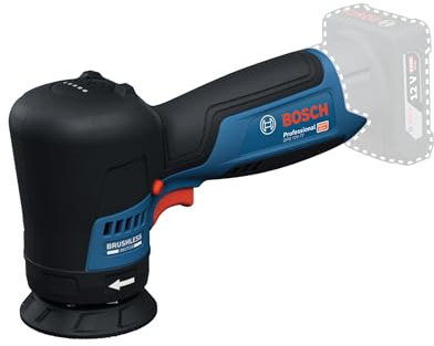 Bosch Professional 12V System Akku-Polierer GPO 12V-77 (inkl. montiertem 77 mm Klett-Stützteller, 77 mm Polier- und Scheuerschwamm)