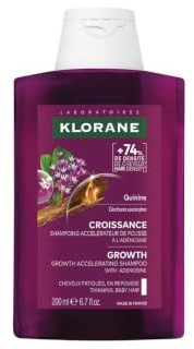 Klorane Chinina Shampoo acceleratore di crescita per capelli, 200 ml
