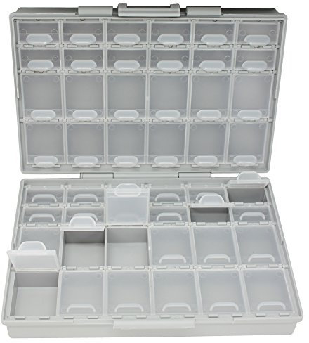 AideTek BOXALL48 lids empty enclosure SMD SMT organizer surface mount box labels