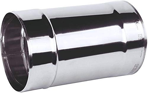 Tubo per canna fumaria in acciaio inox, 160 mm, lunghezza 250 mm, diametro 160 mm