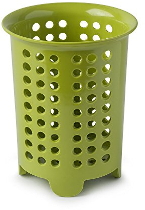 Zeal G231L Melamine Cutlery Drainer/Utensil Pot Lime Green, 14 x 14 x 17 cm