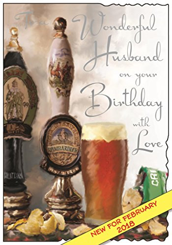 Mann Geburtstagskarte – (jj-v518) – Bier und Chips – Samt Reichweite – geprägt und Folie Finish