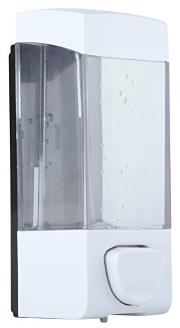 Delaman Dispenser di Sapone per Le Mani 350ml Dispenser di Shampoo per lozione Liquido di Sapone Manuale in plastica, fissato al Muro