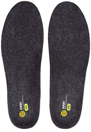 Sidas 3feet Merino Mid Einlegesohlen Grau - Merino Anatomische warme Merino Einlegesohle, Größe EU 35-36 - Farbe Anthrac