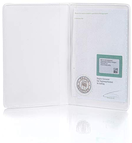KFZ Schein Schutzhülle PVC 2 Fächer Etui Mappe viele Farben Kartenhülle Fahrzeugschein Hülle Made in Germany … (Weiß)