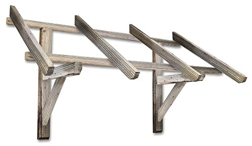 VERDELOOK | Tettoia in Legno di Pino Impregnato, larghezza 140 cm, sporgenza 67 cm e altezza 80 cm, Legno Naturale, Da Montare