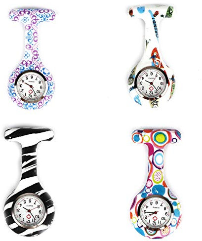 Lot de 4 montres d'infirmière en silicone pour médecin, personnel médical, 1, Moderne