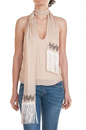 PATRIZIA PEPE, Ärmelloses Oberteil mit Nackenband. 1C1111/AU70-TOP-B437beige, Größe 44 (44), beige