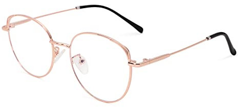 Pro Acme Blue Light Blocking Glasses for Women, Screen Reading Glasses, TV, Phone, Computer Gaming Glasses (Rose Gold)