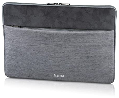 Hama Tasche für Tablet und Notebook bis 15.6 Zoll (Tablettasche, Laptoptasche für Notebook, Tablet, MacBook, Surface bis 15,6 Zoll, Hülle, Case, Laptophülle, Sleeve) grau, 00216555
